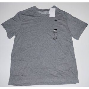 Nike Grey Classic‎ Dri Fit Tee Shirt Men Size XL Workout Athleisure New With Tag